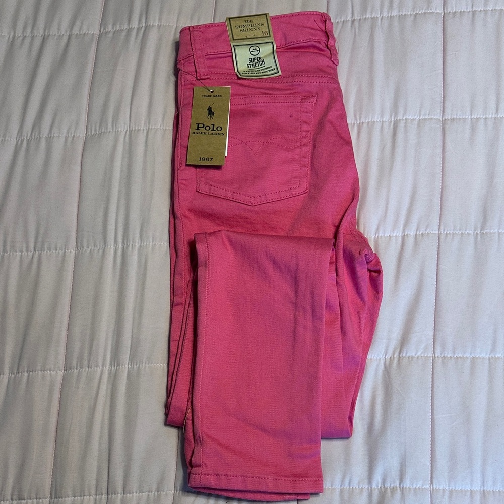 Polo by Ralph Lauren Big Girls High Rise Pink Jeans